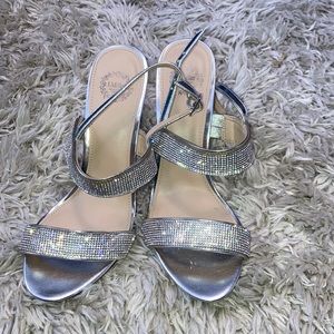 Sparkling strap heels! Size 8.5